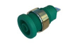 SEB 2610 F4,8 NI GREEN Laboratory Socket, Green, Nickel-Plated, 1kV, 25A