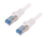 CQ3041S Patch cord; S/FTP; 6a; многопров; Cu; LSZH; белый; 1,5м