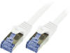 CQ3011S Patch cord; S/FTP; 6a; многопров; Cu; LSZH; белый; 0,25м; 26AWG