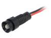 LW-D5-220DC, Индикат.лампа: LED; вогнутый; 220ВDC; Отв: O11мм; IP40; пластмасса, POLAM-ELTA