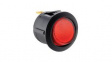RND 210-00720 Rocker Switch, 1NO, ON-OFF, Black / Red