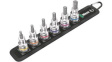 05003996001 Zyklop Bit Socket Set, Hex-Plus, 6 Pieces, 1/2"