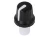 GMN-4P-WH, Ручка; с указателем; ABS; Диам.оси:6мм; O16x14,4мм; черный, SR PASSIVES