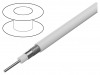 49760, Провод: коаксиальный; однопров; CCS; ПВХ; белый; 25м; 4,8мм, Goobay