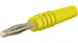 22.2618-24 In-Line Banana Plug 2mm Yellow 10A 60V Gold-Plated