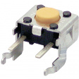 B3F-3100 Микропереключатель; 1; SPST-NO; 0,05A/24ВDC; THT; 0,98Н; 6x6мм