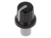 GMN-4P-GY, Ручка; с указателем; ABS; Диам.оси:6мм; O16x14,4мм; черный, SR PASSIVES