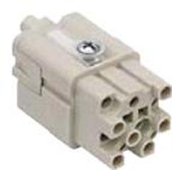 CQF 12, CQ , 12 poles + earth, female insert, for female contacts 10A, ILME