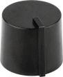 4458.6328 Rotary knob with indicator line black 28 mm