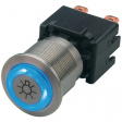 1241.6824.1114000 Push-button Switch, vandal proof 22 mm Ring blue Au