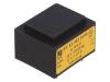 BV EI 302 2699, Трансформатор: залитый; 1ВА; 24ВAC; 12В; 83мА; Монтаж: PCB; 70г, Hahn