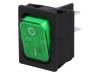 1835.3128, ROCKER; DPST; Положения:2; OFF-ON; 20A/250ВAC; зеленый; IP40, Marquardt
