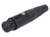 XLR-3G-G Вилка; XLR; "мама"; PIN:3; прямой; на провод; позолота