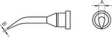 LT 1SLXHS Soldering tip Round shape, bent 30deg, narrow 0.4 mm