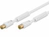 ACFG-1000-WH, Кабель; 75Ом; 10м; антенное гнездо 9,5 мм, антенная вилка 9,5 мм, Goobay