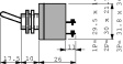 637H/2X2084 Industrial toggle switch (on)-off-(on) 1PLever 50 mm