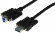EX-K1572V USB 3.0 cable, screwable, A - B, m - m 2 m Black
