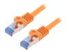 CQ4048S Patch cord; S/FTP; 6a; многопров; Cu; LSZH; оранжевый; 1,5м
