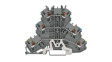 2202-3228 Terminal Block, L / L, Cage Clamp, 6 Poles, 500V, 22A, 1 ... 2.5mm², Grey