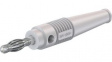 64.9199-29 In-Line Test Plug 4mm White 32A 30V Nickel-Plated