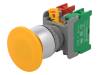 EB22-1O/C Y Переключатель: кнопочный; 1; NC + NO; 3A/230ВAC; 22мм; желтый; IP65
