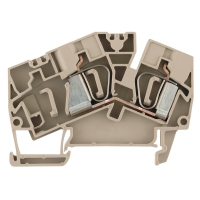 ZDU 6-2/2AN, Terminal block beige 0.5...10 mm2, Weidmuller