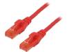 DK-1612-010/R Patch cord; U/UTP; 6; многопров; CCA; ПВХ; красный; 1м