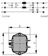 FN2030-1-06 Фильтр: помехоподавляющий; однофазный; 250ВAC; Cx: 220нФ; Cy: 2,2нФ