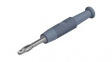 MSTF 2 GR Spring-Loaded Plug \x1a2mm Solder Grey 6A Nickel-Plated
