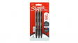 2136596 Marker Pen 0.7mm, Black/Blue/Red, Gel, Medium, 3pcs