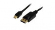 MDP2DPMM3M  Video Cable with Latches, Mini DisplayPort Plug - DisplayPort Plug, 3840 x 2160,