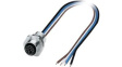 1425632 M12 Front Mounting Panel Socket, 4 Poles, L-Coded, Assembled with Wires