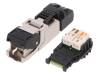 J00026A2001 Вилка; RJ45; PIN:8; Кат:6a; экранированный; позолота; 5?9мм; прямой