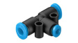 QSMT-4-3 Push-In T-Connector, 27mm, Compressed Air, QSM