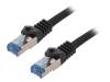 CQ4013S Patch cord; S/FTP; 6a; многопров; Cu; LSZH; черный; 250мм