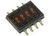 MCDHN-04F-T-V, Переключатель: DIP-SWITCH; Кол-во секций:4; ON-OFF; 0,1A/50ВDC, MULTICOMP