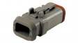 DT06-6S-E008 Housing, Receptacle, 2 Rows, 6 Poles, Grey