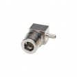 R123 172 000W QMA cable connector, angled 50 Ohm