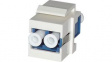 KOLSMDXwh Fibre Keystone Coupler LC to LC SM, White