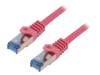 CQ4089S Patch cord; S/FTP; 6a; многопров; Cu; LSZH; фиолетовый; 7,5м