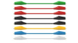 RND 350-00074 Alligator Clip Test Lead, 500mm, Kit 8 PCS