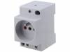 Z-SD230-BS, Штыревое гнездо Schuko; Монтаж: DIN; Вх: L+N+PE, Eaton
