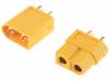 XT60 YELLOW, Разъем питания; 65А; PIN:2; Цвет: желтый, POLOLU