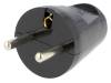 W-10111, Разъем: питания AC; круглый, с заземлением; вилка; "папа"; черный, PLASTROL