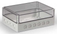 SPCK182510T Cubo S 175 x 250 x 100 мм, 50 мм основание, Pg выбивные отверстие, прозрачная кр