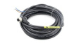 1200060021 Micro-Change (M12) Single-Ended Cordset 4 Poles Female (90°) to Pigtail 0.34mm² Black PVC Cable 2.0m (6.56') Length