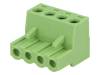 XY2500F-B(5.08)-4P Разъемный клеммник; вилка; "мама"; 5,08мм; прямой; зажим под винт