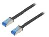CQ7083S Patch cord; S/FTP; 6a; многопров; Cu; PE; черный; 7,5м; 26AWG