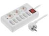 LPS201 Сетевой фильтр: защитный; Гнезда:9; 230ВAC; 16А; Цвет: белый; 1,5м