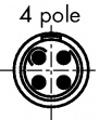EGG.1B.304.CLL Разъем устройства, серии B 4 штырька Число полюсов=4